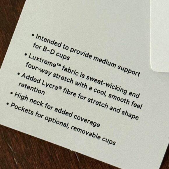 Lululemon Energy High Neck Longline Zip Bra Sz 4 Hawaiian Blue NWT Discontinued - Picture 15 of 16